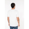 T-shirt Bio col à bords francs manches courtes homme