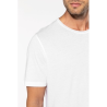 T-shirt Bio col à bords francs manches courtes homme