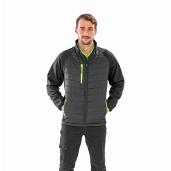 Veste softshell rembourrée black compass recyclée