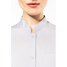 Chemise col mao manches longues femme