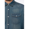 Chemise denim manches longues