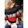 Pullover col rond de Noël unisexe