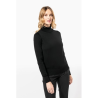 Pull Mérinos col roulé femme