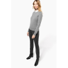 Pull Supima® col rond  femme