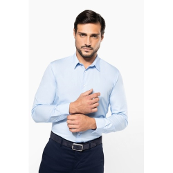 Chemise popeline manches longues homme