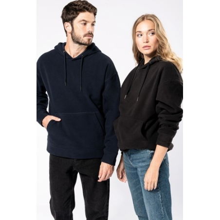 Sweat-shirt à capuche oversize en micropolaire recyclée unisexe