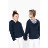 Sweat-shirt à capuche contrastée à motifs enfant unisexe