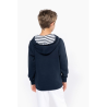 Sweat-shirt à capuche contrastée à motifs enfant unisexe