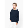 Sweat-shirt à capuche contrastée à motifs enfant unisexe