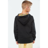 Sweat-shirt à capuche contrastée à motifs enfant unisexe