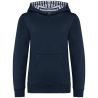 Sweat-shirt à capuche contrastée à motifs enfant unisexe