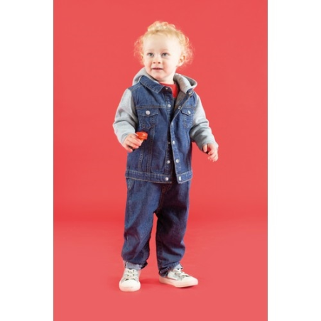 Veste en jean à capuche enfant