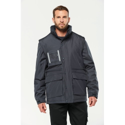 Parka workwear manches amovibles homme