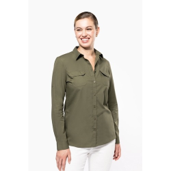 Chemise safari manches longues femme