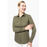 Chemise safari manches longues femme