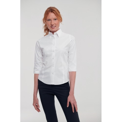 Chemise fittée femme manches 3/4