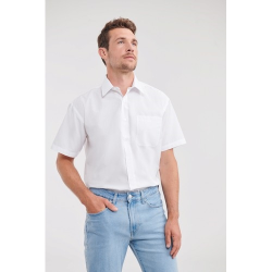 Chemise homme popeline polycoton manches courtes