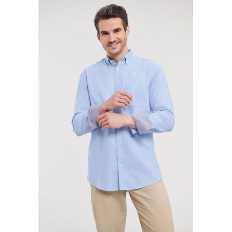 Chemise Oxford lavée manches longues