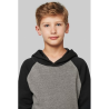 Sweat-shirt capuche bicolore enfant