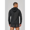 Sweat-shirt à capuche 1/4 zip sport unisexe