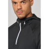 Sweat-shirt à capuche 1/4 zip sport unisexe