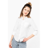 Chemise popeline polycoton manches 3/4 entretien facile femme