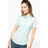 Chemise popeline polycoton manches courtes entretien facile femme