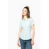 Chemise popeline polycoton manches courtes entretien facile femme