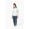 Chemise popeline polycoton manches courtes entretien facile femme