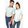 Chemise popeline polycoton manches courtes entretien facile femme