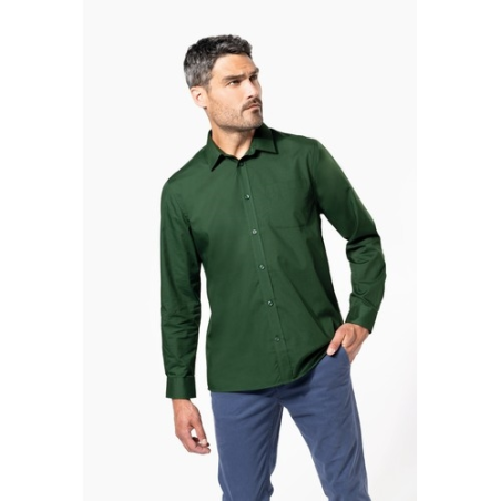 Chemise popeline polycoton entretien facile homme