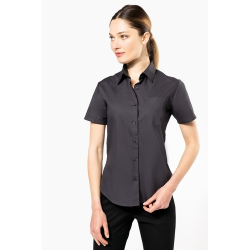 Chemise popeline manches courtes femme