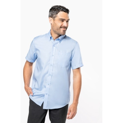 Chemise micro-sergé manches courtes sans repassage