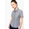 Chemise Oxford manches courtes femme