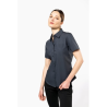 Chemise coton / élasthanne manches courtes femme