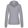 Sweat-shirt zippé capuche contrastée femme