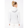 Sweat-shirt zippé capuche femme