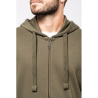 Sweat-shirt zippé capuche homme