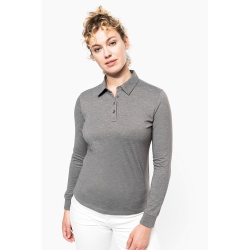 Polo jersey manches longues femme