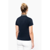 Polo jersey bicolore femme