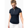 Polo jersey bicolore femme