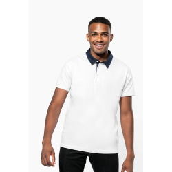 Polo jersey bicolore homme