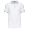 Polo piqué bicolore homme