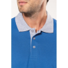 Polo piqué bicolore homme