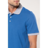 Polo piqué bicolore homme