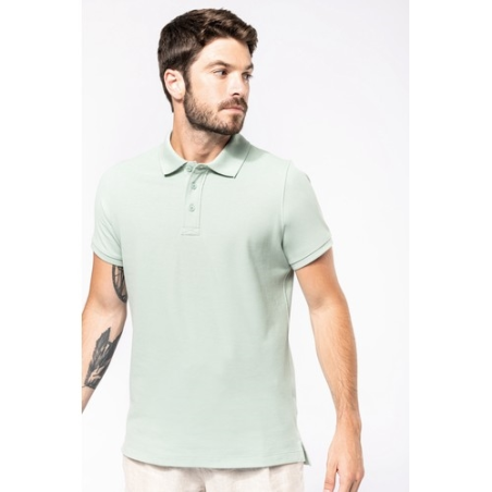 Polos coton piqué bio manches courtes homme