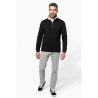 Trucker   sweat-shirt piqué col zippé homme