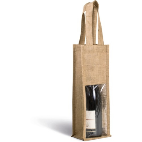 Sac porte-bouteille en jute