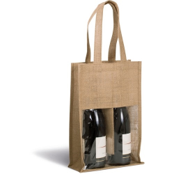 Sac porte-bouteilles en jute