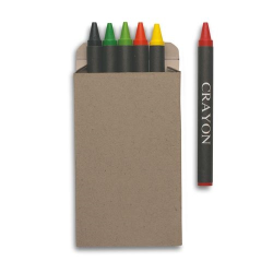 Etui 6 crayons cire BRABO